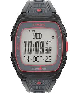 Унисекс Часы Timex IRONMAN T300 42мм - Черный Силиконовый Ремешок, Черный Корпус, Цифровой Циферблат - Фото 1