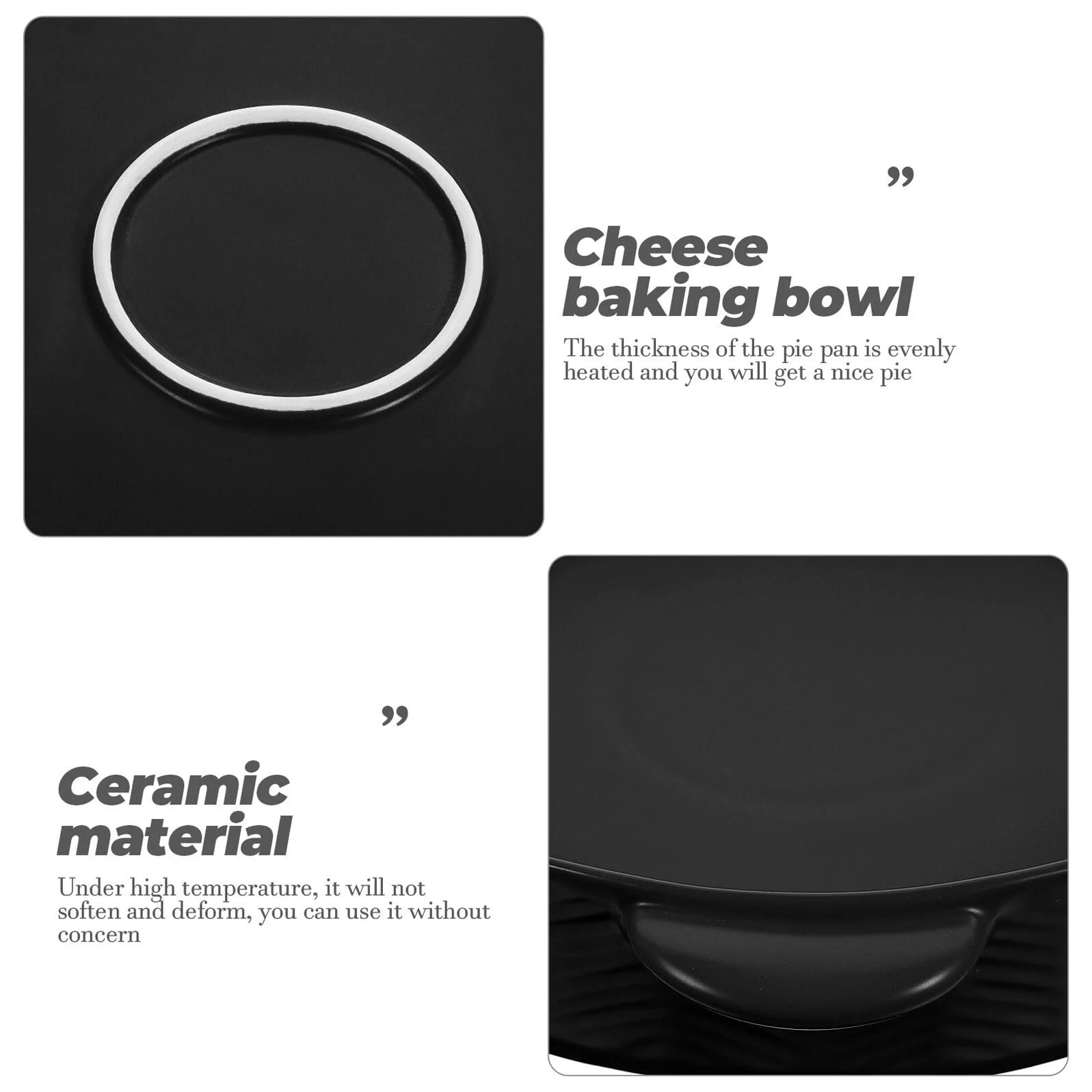 Керамічна форма для запікання з двома ручками термостійка для духовки та мікрохвильової печі, фото №3