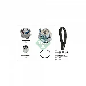 Водяной насос + комплект ремня ГРМ INA 530 0201 32 для AUDI FORD SEAT SKODA VW - Фото 1