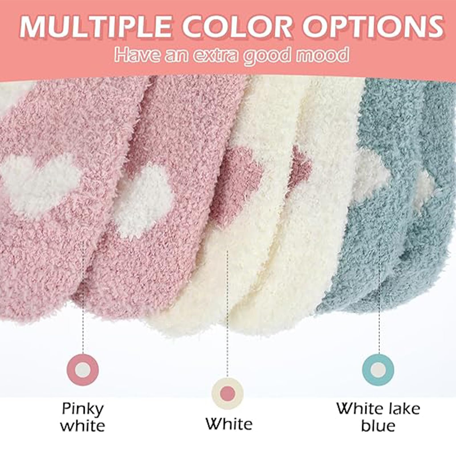 Шкарпетки з бантом для жінок (5 пар) Зимові м'які шкарпетки-капці, фото №4