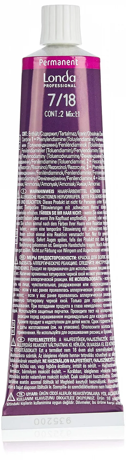 Крем-фарба для волосся Londa 7/18 60 мл, фото №1 Крем-фарба для волосся Londa 7/18 60 мл, фото №1