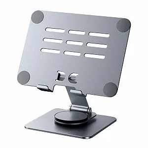 Підставка для ноутбука, складана, з регулюванням висоти, обертання на 3600, міцна алюмінієва, сумісна з ноутбуками 10-16 дюймів для офісу та дому - Фото 1