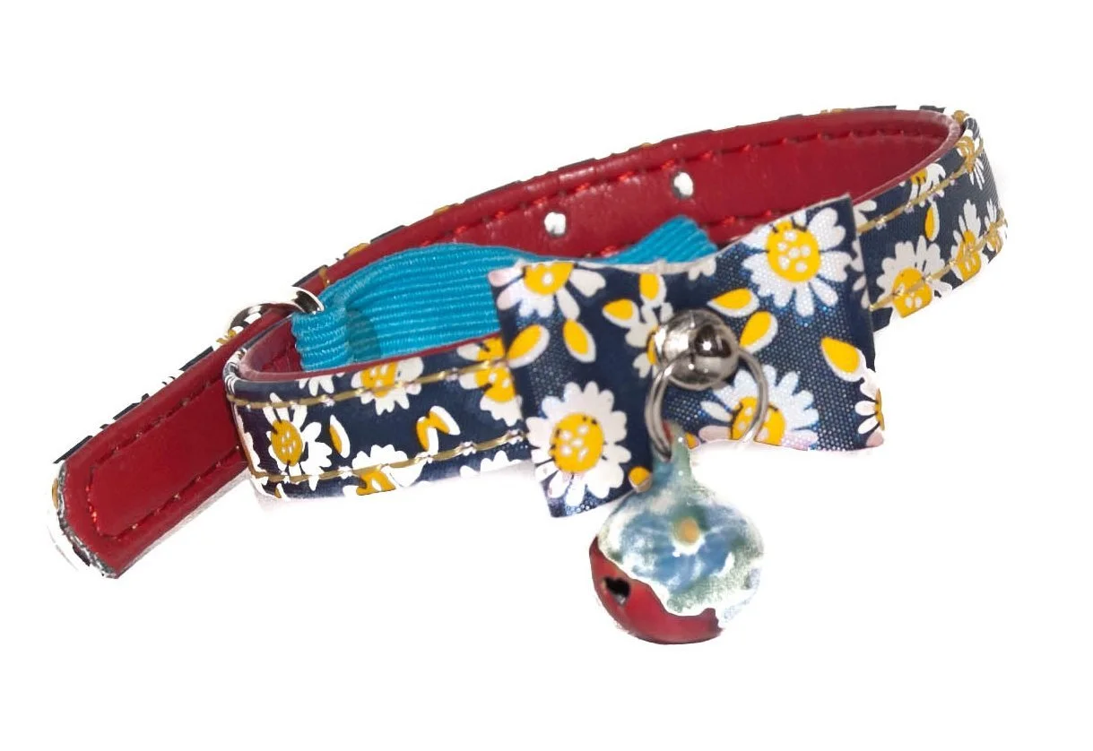 Ошейник Summer Puss Safety с бантиком и колокольчиком Черный, фото №3