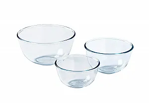 Набір салатників Pyrex 8023509 Набір з 3 шт. Скляні 0.5 л 1 л 2 л Прозорі - Фото 1