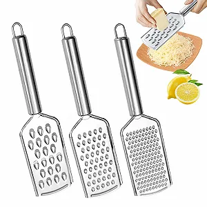 Мини-терка из нержавеющей стали, 3 штуки, с разными размерами отверстий - Фото 1