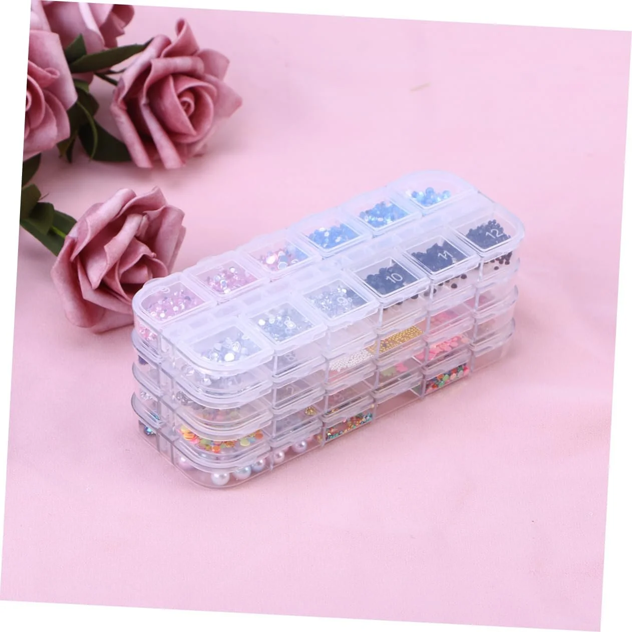 Стразы для ногтей FRCOLOR набор, 4 шт, фото №2