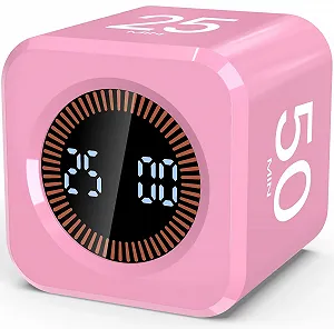Таймер Digital Cube LED Display 5/10/30/60 Minutes Розовый - Фото 1