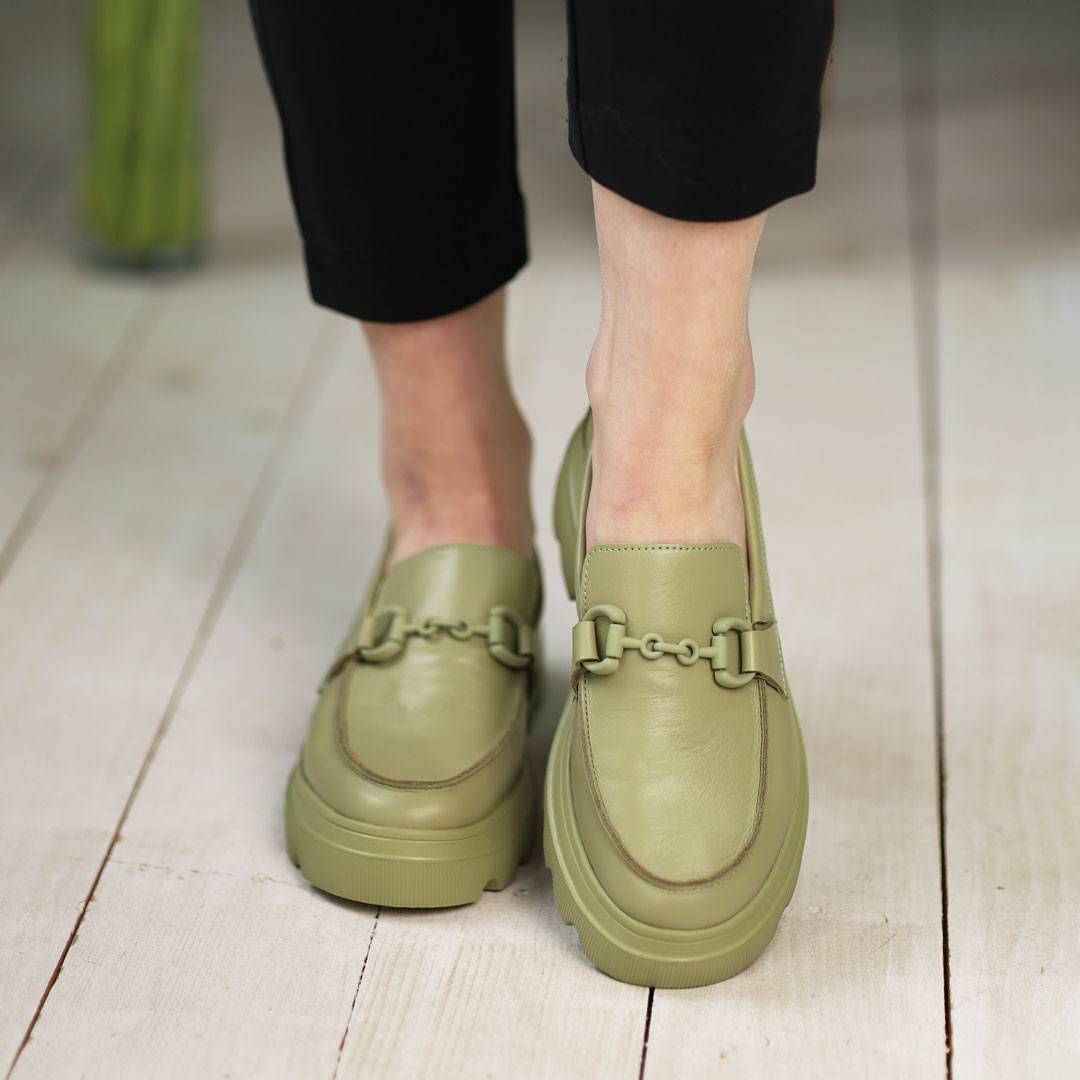 Туфлі Лофери жіночі шкіряні 4S 584059 Авокадо 36 38 40 41, фото №6 Туфлі Лофери жіночі шкіряні 4S 584059 Авокадо 36 38 40 41, фото №6