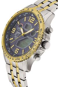 Мужские часы ETT Eco Tech Time Radio Solar World Time Хронограф с титановым ремешком EGT-11576-31M, серебристый, Современные synthetic.ua - Фото 1