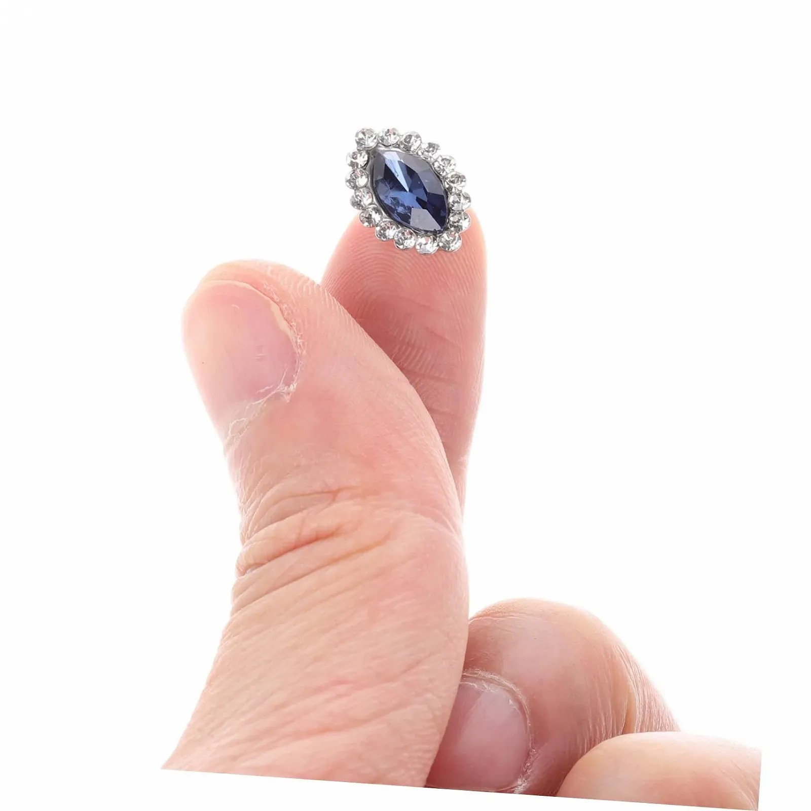 Стразы Стеклянные бусины PACKOVE 10 шт с металлической задней частью, фото №7