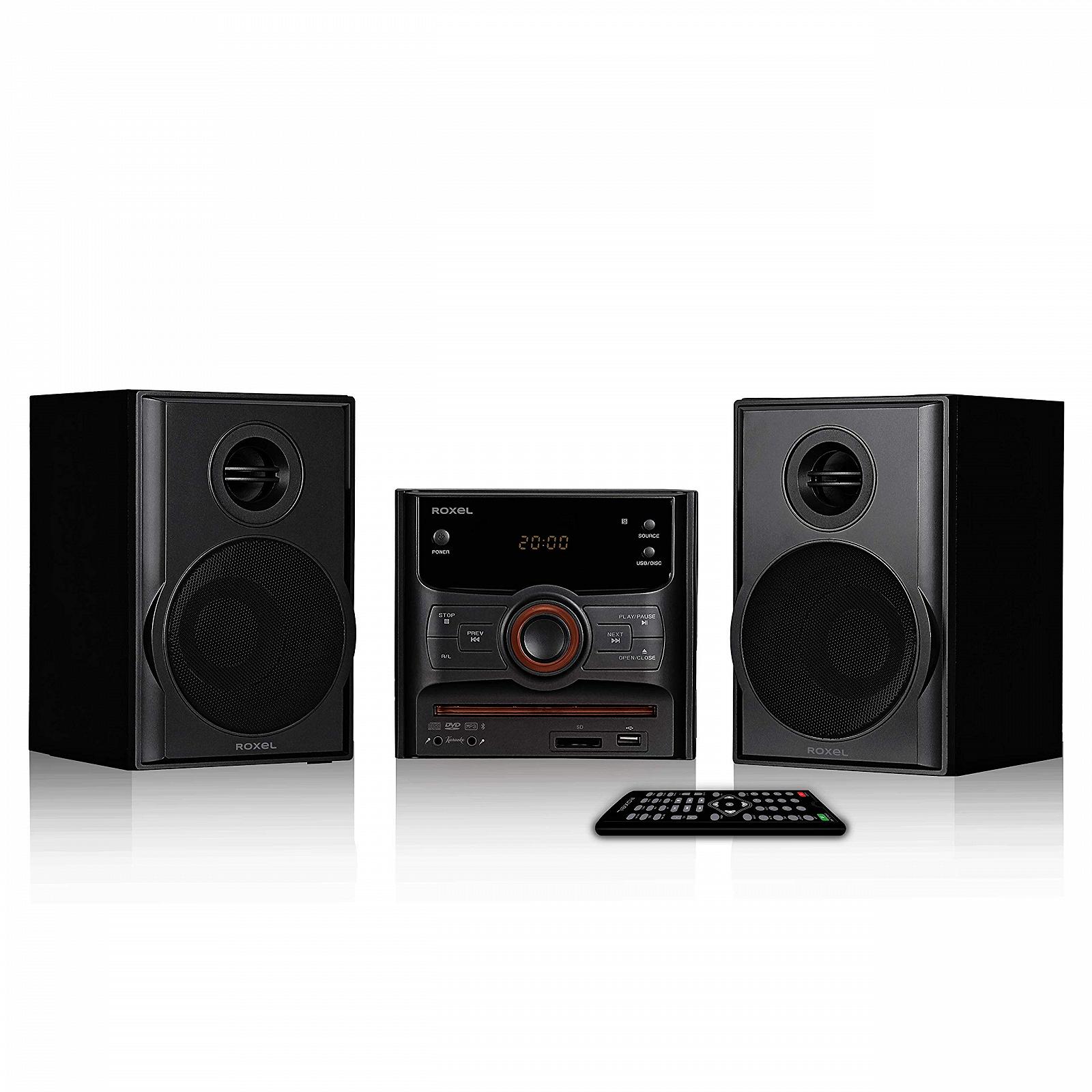 Мини-стереосистема Roxel RCD-250BT Micro Hi-Fi, DVD-проигрыватель, функция караоке, дистанционное управление, беспроводное воспроизведение, FM-радио, воспроизведение USB MP3, выходная мощность 40 Вт RMS, фото №8