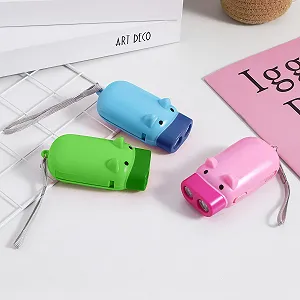 Ручной фонарик VILLCASE с рисунком свиньи, ударопрочный, компактный для кемпинга, путешествий, детский подарок synthetic.ua - Фото 1