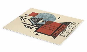 Постер Bauhaus Exhibition 1923 Map IX Бежевый 50 x 70 см synthetic.ua - Фото 1