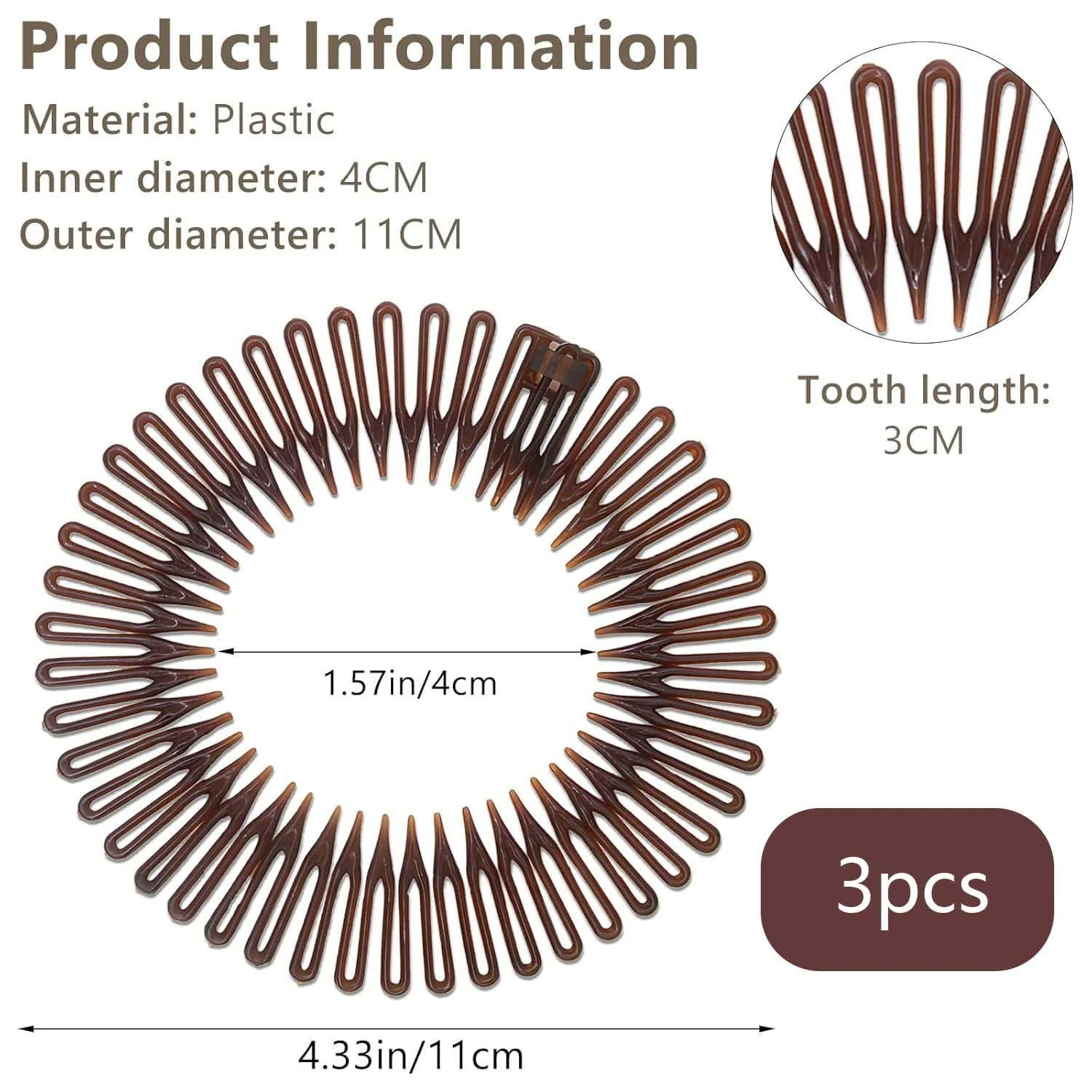 Обруч-гребешок эластичный, фото №2 Обруч-гребешок эластичный, фото №2