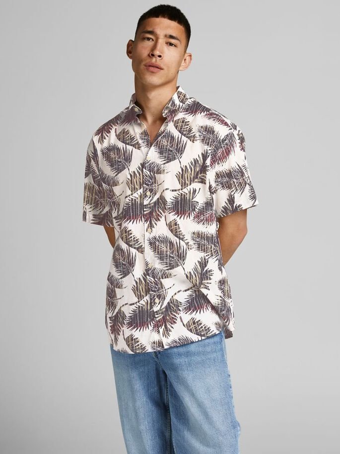 Рубашка Jack&Jones SS LTN 12187954 Белый, фото №1