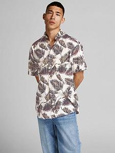 Рубашка Jack&Jones SS LTN 12187954 Белый - Фото 1