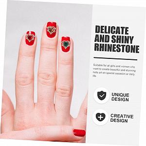 Прикраса для нігтів Серце MERRYHAPY 50 шт. Різнокольорові synthetic.ua - Фото 1