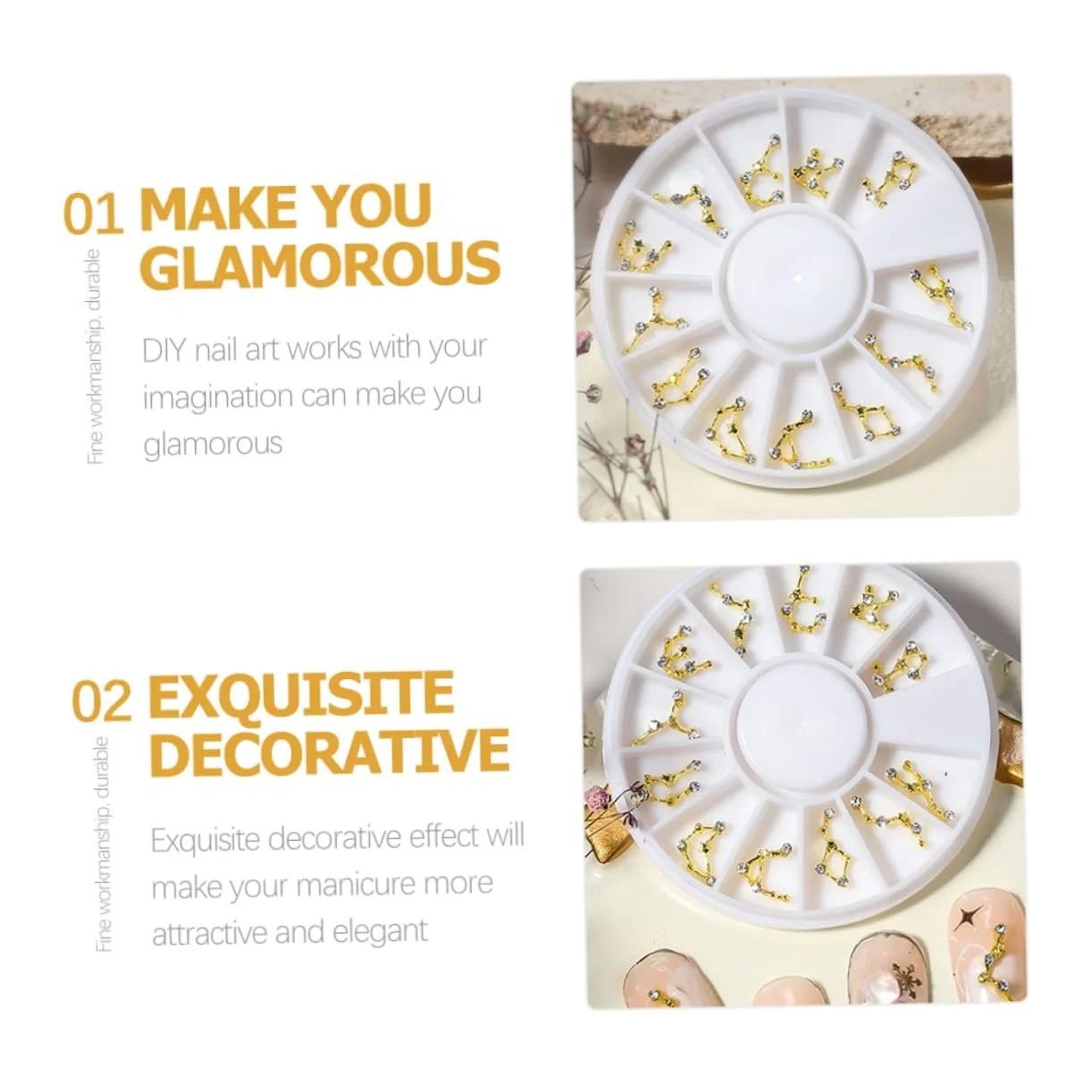 Наклейки Знаки Зодіаку Housoutil 3D для нігтів, фото №4