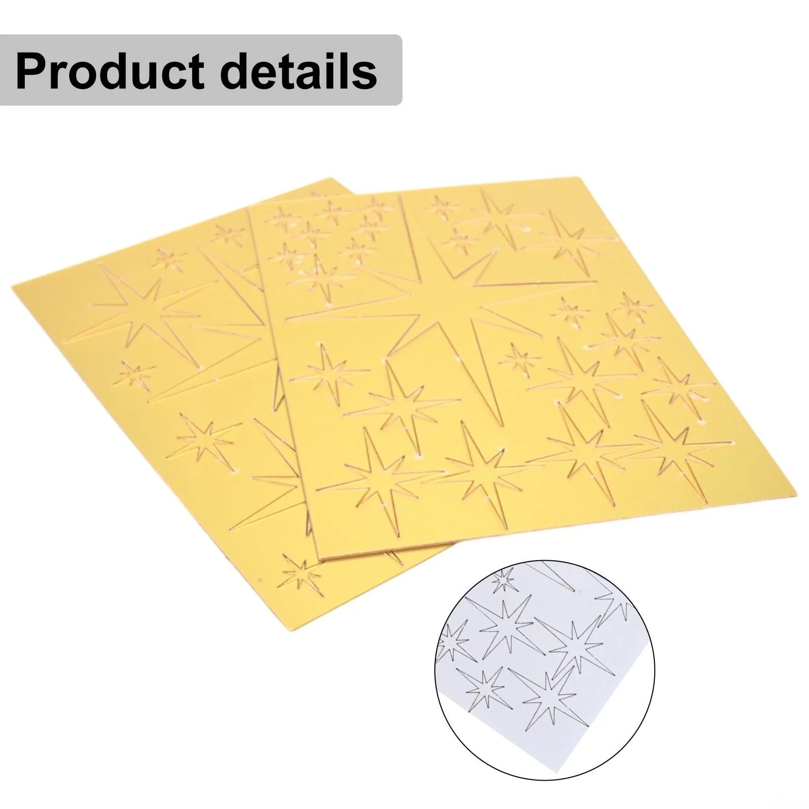 Наклейка на стіну 42 зірки акрилова дзеркальна золота, фото №5