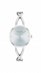 Жіночий годинник Кварцовий Calvin Klein Two Hands Колекція Sculpted Embrace, сріблястий браслет з нержавіючої сталі - Фото 1