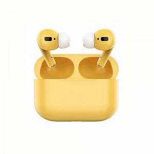 Наушники беспроводные TWS Airpod 3 с боксом для зарядки Yellow Bluetooth кейсом - Фото 1
