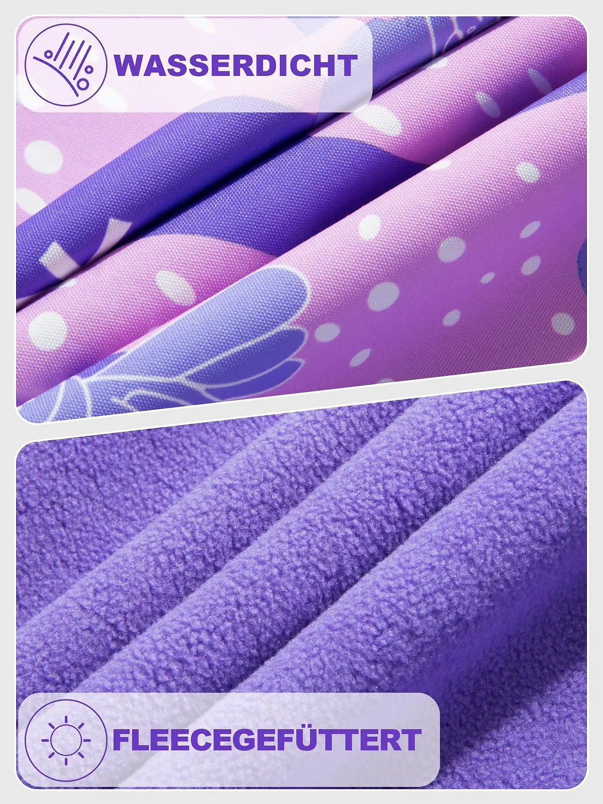 Куртка дощова NATUST для дівчат з підкладкою, вітрозахисна перехідна куртка з капюшоном, що відстібається, фото №5