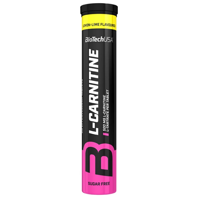 L-карнітин BioTech Effervescent L-Carnitine 500 мг 20 табс Lemon-Lime, фото №1