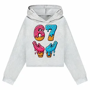 Худи EIS 67 для мальчиков, подростков и девочек, удобная толстовка, детский повседневный худи, теплый зимний милый худи с принтом, флисовая кофта с длинными рукавами - Фото 1