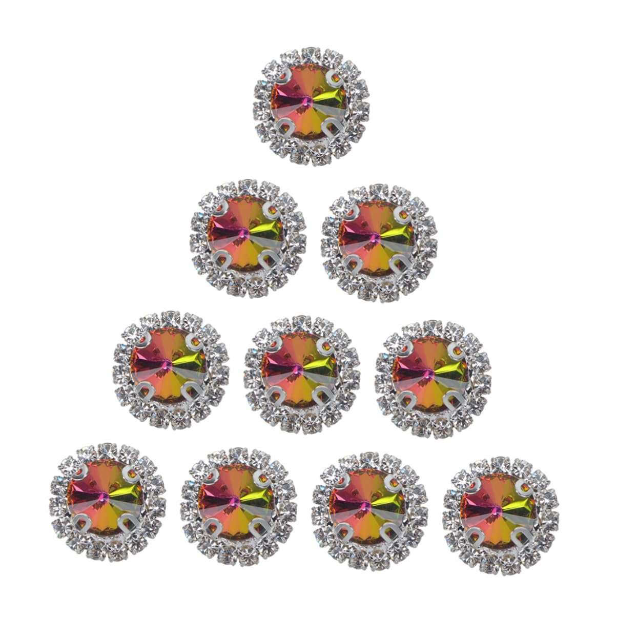 Стрази COHEALI 60 шт. Плоскі райдужні Стрази для рукоділля, прикраси столу та весільної декорації, для виготовлення ювелірних виробів та творчих проєктів, фото №9