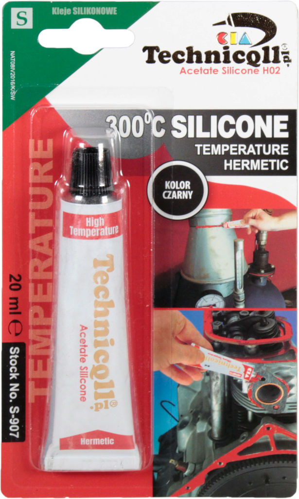 Герметик силікон Technicqll чорний 20мл (300°C Silicone S-907, фото №1