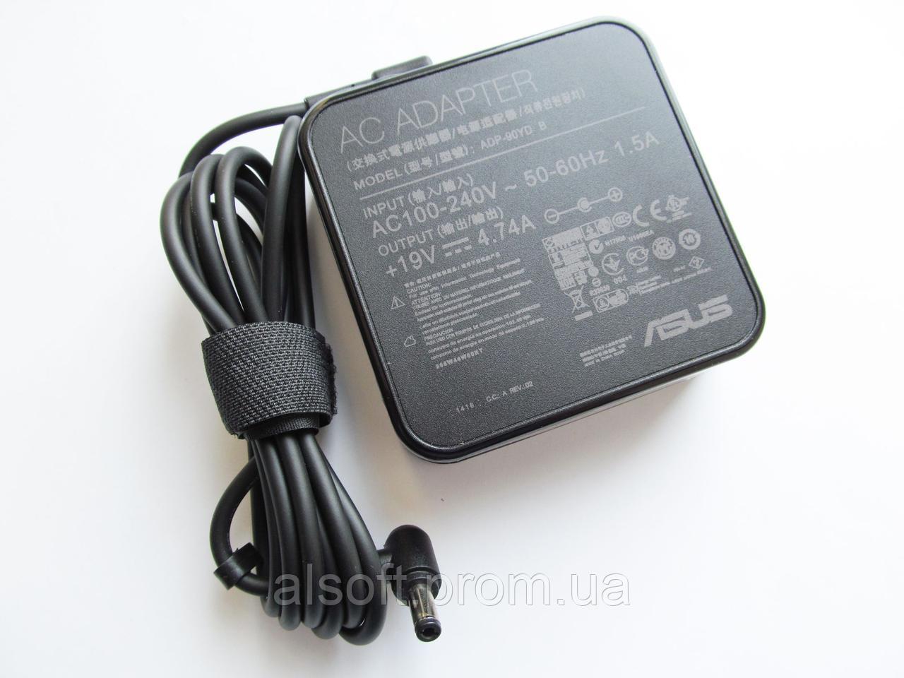 Блок енергії для ноутбука Asus 90w ADP-90YD 19V 4.74A розтягування 5.5-2.5 3-пін квадратний під кабелем A40264, фото №3