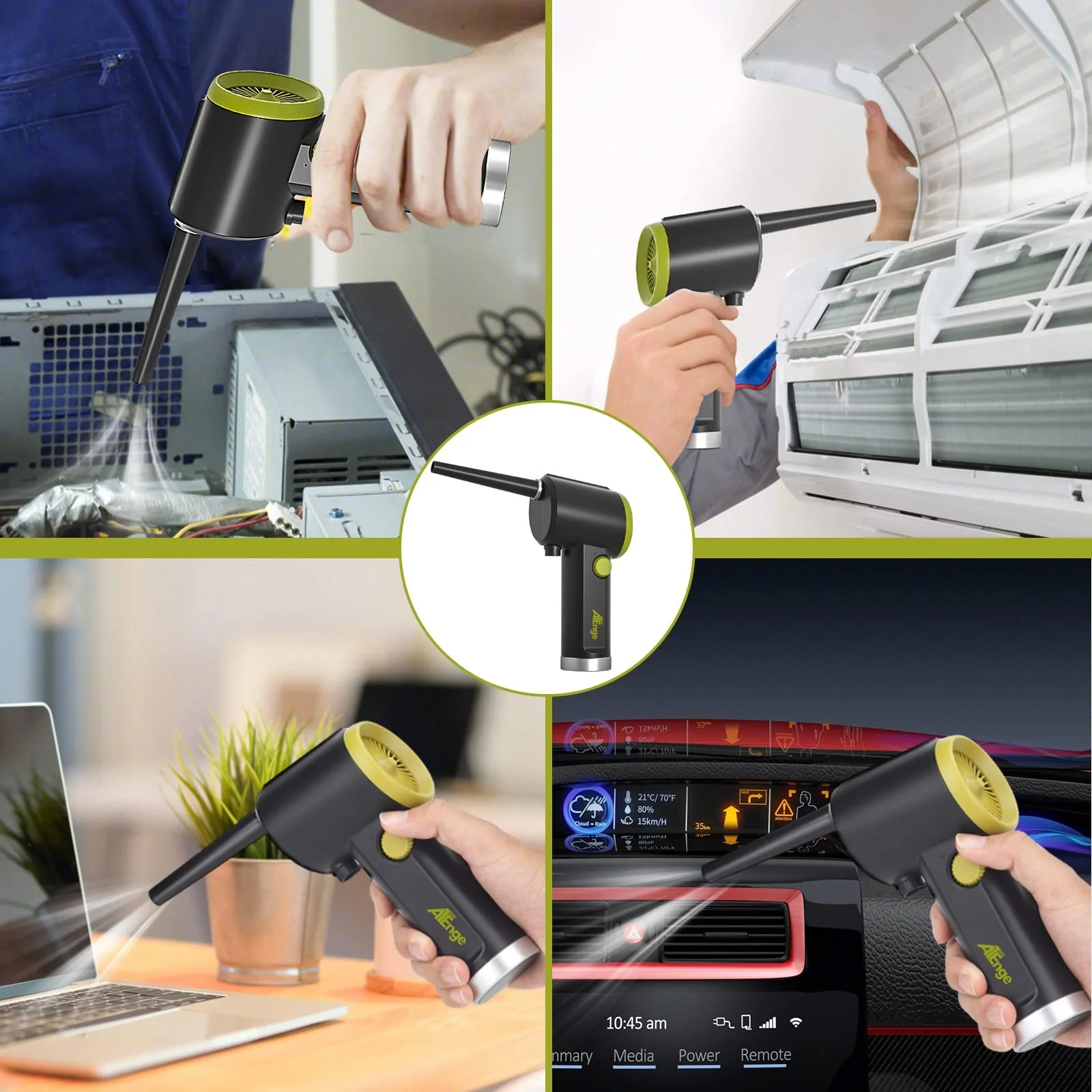 Электрическая воздуходувка ATEngeus 41000 RPM Беспроводная Портативная с USB-кабелем и щеткой для чистки, фото №7