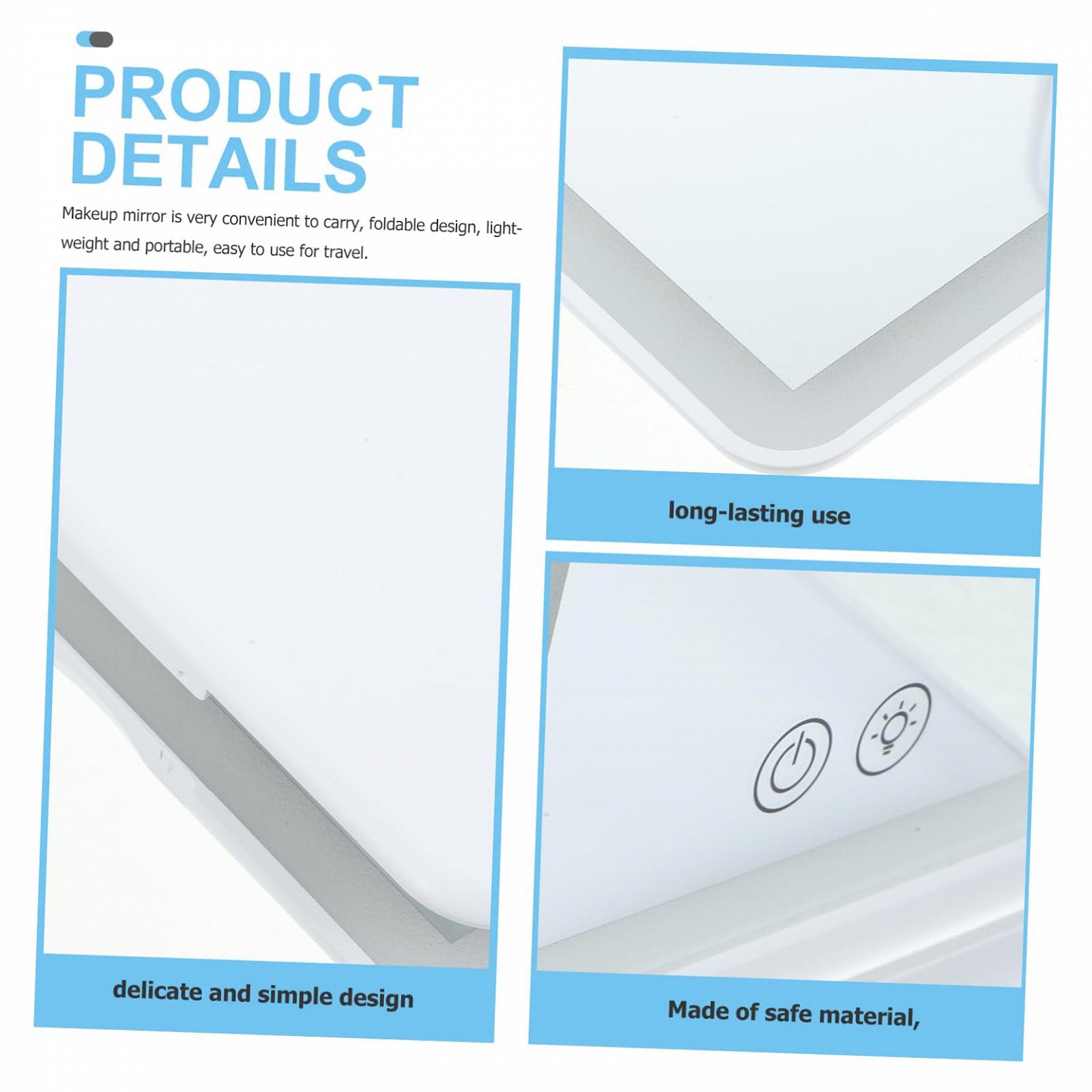 Зеркало Angoily Schminkspiegel С подсветкой Гигиеническое Портативное Белое ABS, фото №4 Зеркало Angoily Schminkspiegel С подсветкой Гигиеническое Портативное Белое ABS, фото №4