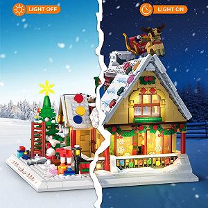 Іграшка-конструктор HOGOKIDS Christmas Gingerbread House з LED освітленням 1834 елементи synthetic.ua - Фото 1