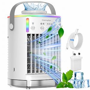 Мобільний кондиціонер Охолоджувач повітря 4-в-1 700 мл з таймером та нічником - Фото 1