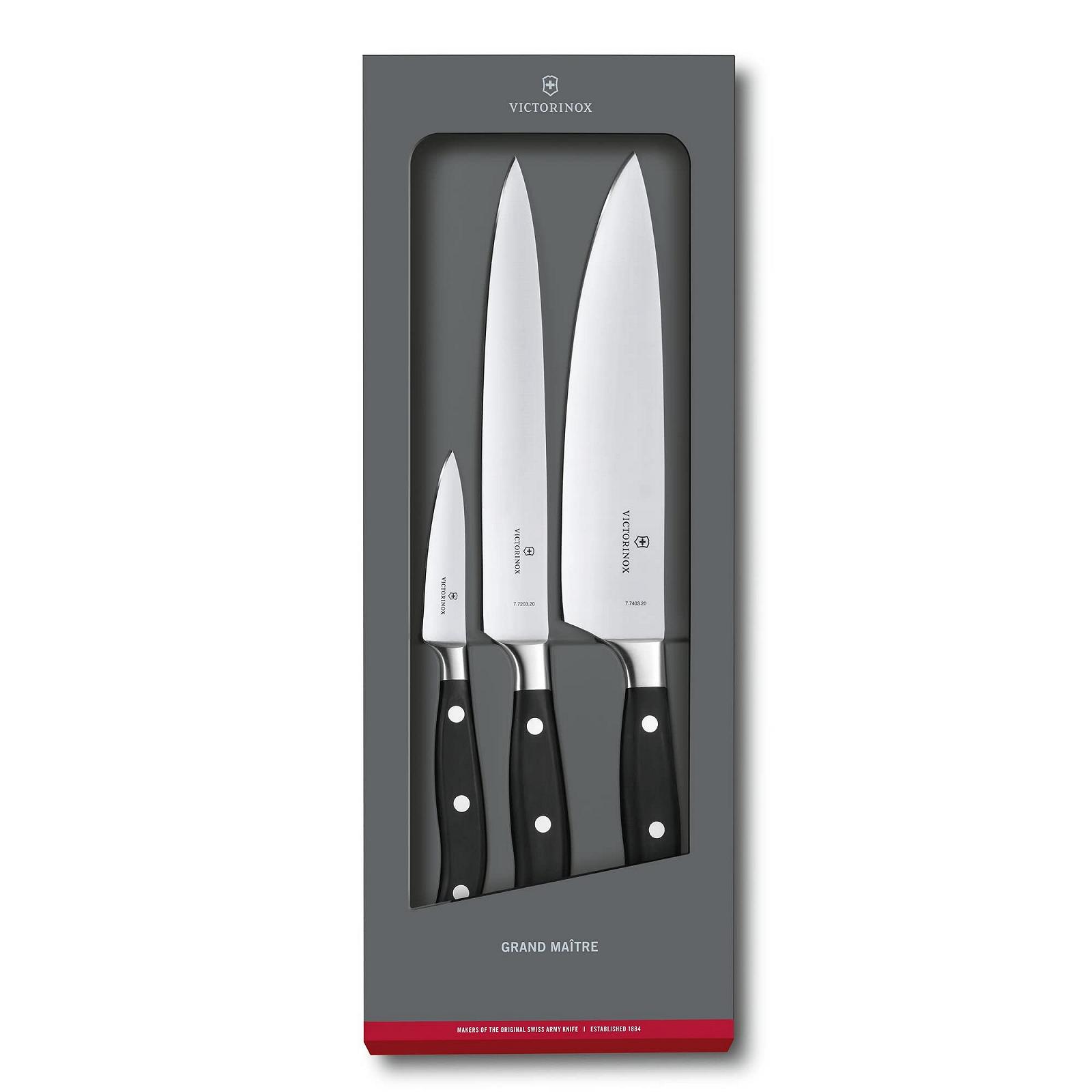 Набор ножей Victorinox Grand Maître, 3 предмета, черный, фото №4