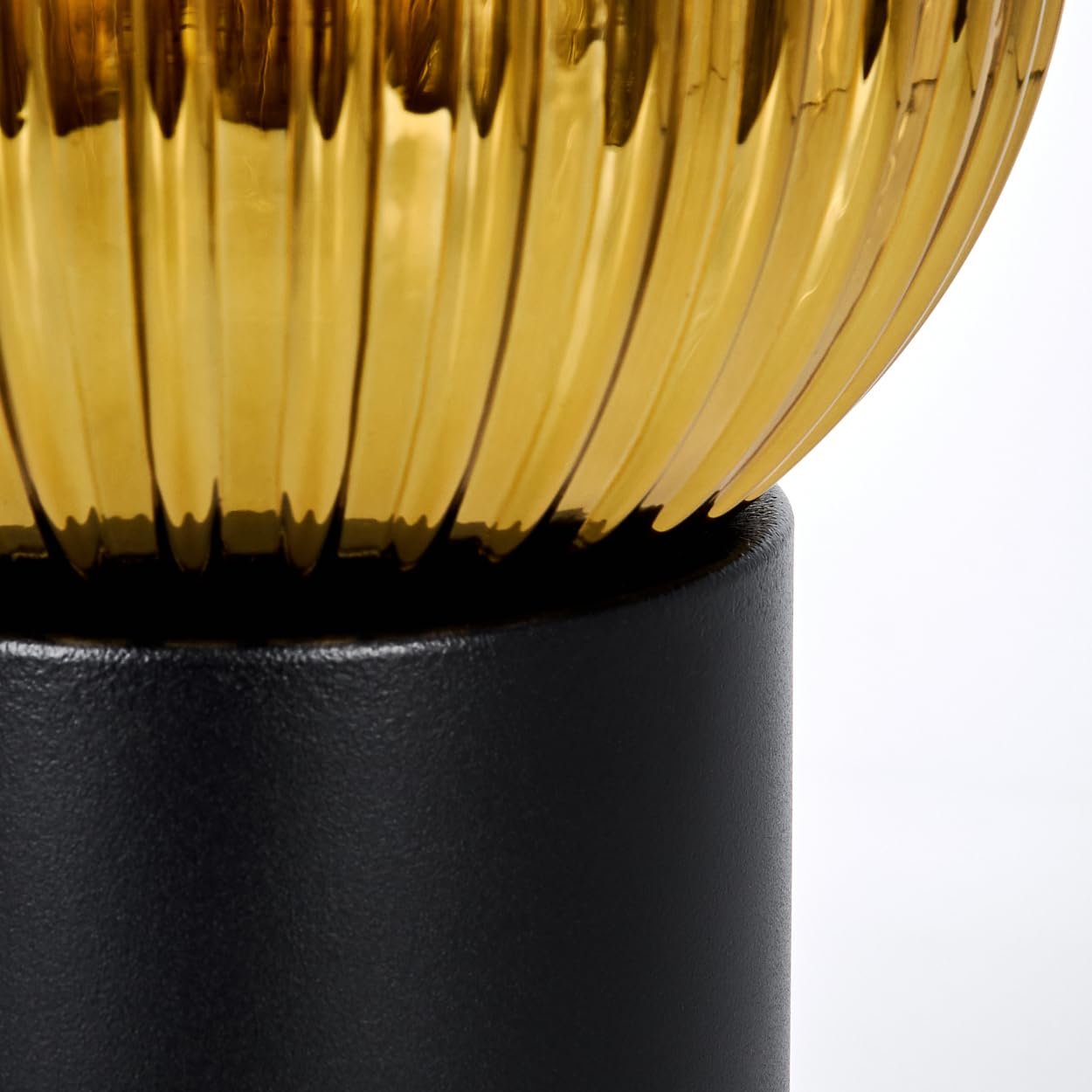 Настільна лампа HOFSTEIN Koyoto Метал Ретро Вінтаж E27 Чорна/Золота/Прозора, фото №6