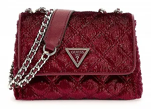 Сумка GUESS Giully Mini 2 Compartment Convertible Flap XS Claret - Фото 1