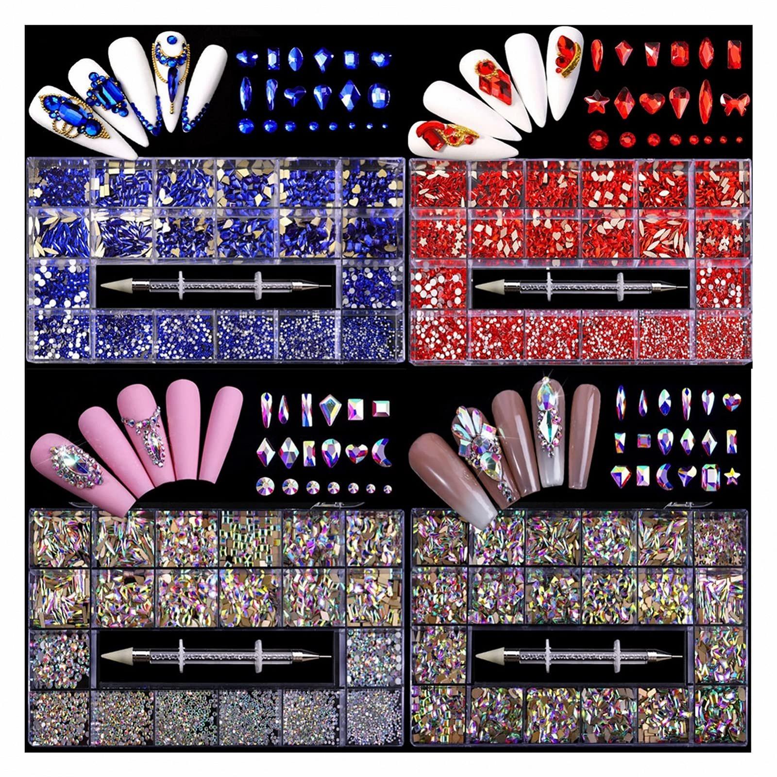 Набір страз для нігтів yaoqijie 2500 штчорний, фото №2