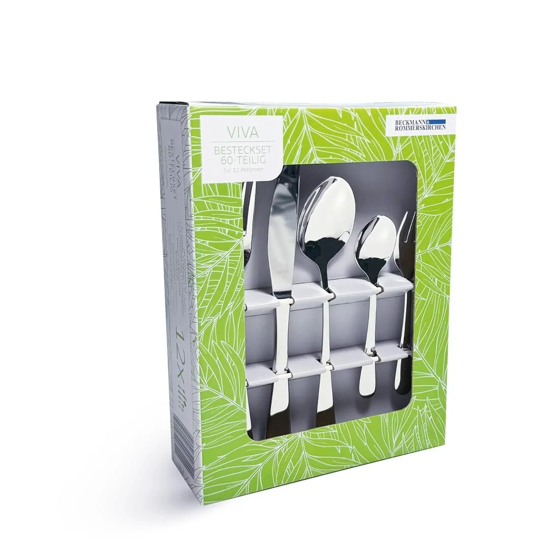 Набір столових приборів Beckmann & Rommerskirchen Viva 60 предметів Нержавіюча сталь для 12 персон Полірована, фото №4