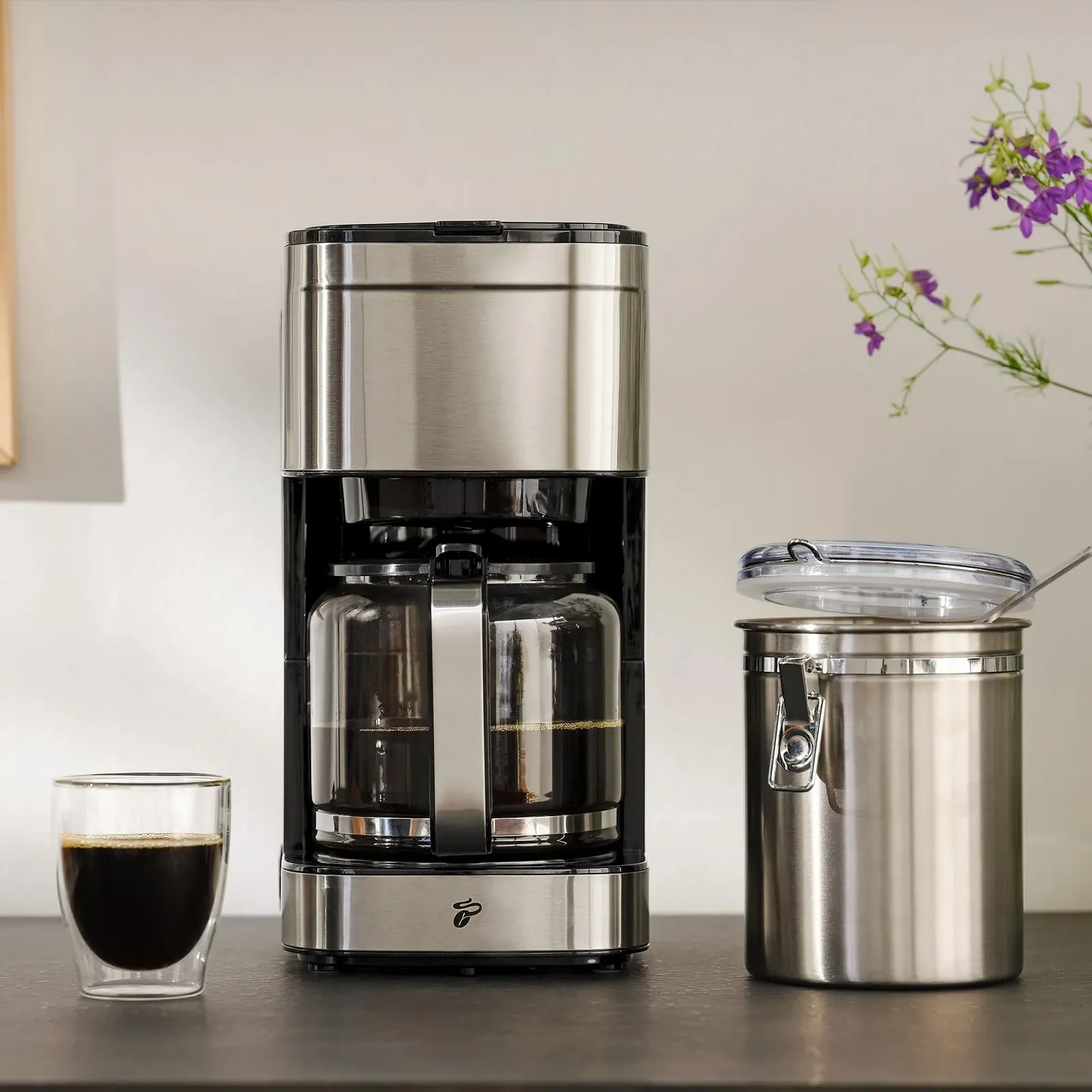 Фильтр-кофеварка Tchibo Let's Brew Elegant 1.25 л на 10 чашек Нержавеющая сталь, фото №3