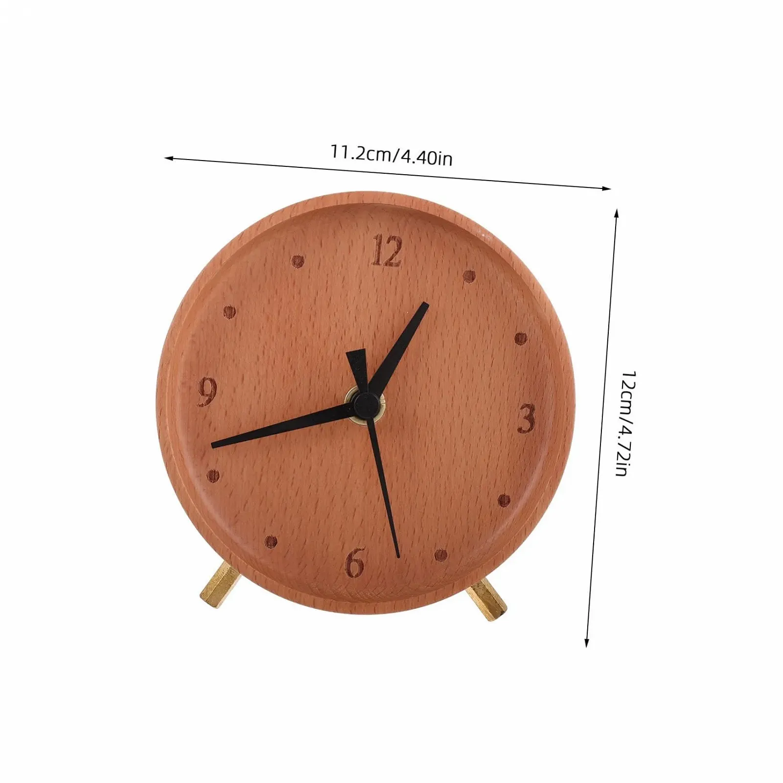 Настольные часы FUNOMOCYA Современный дизайн Бесшумные Для офиса и спальни Большие цифры, фото №2