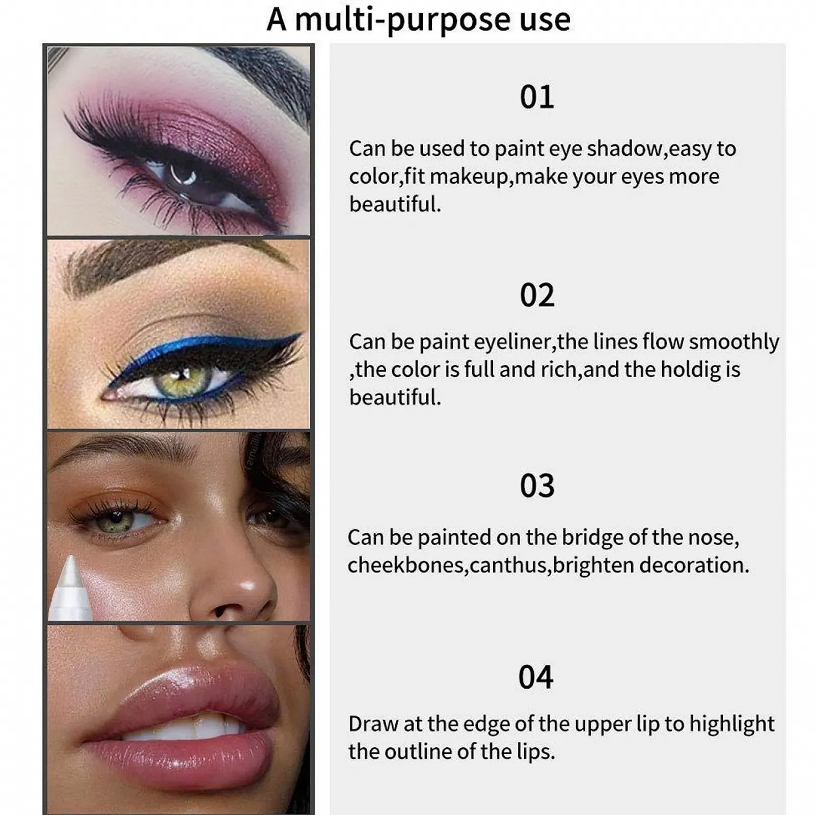 Карандаш для глаз Buntes, 5 штук, 5 цветов, неоновый, водостойкий, фото №6 Карандаш для глаз Buntes, 5 штук, 5 цветов, неоновый, водостойкий, фото №6