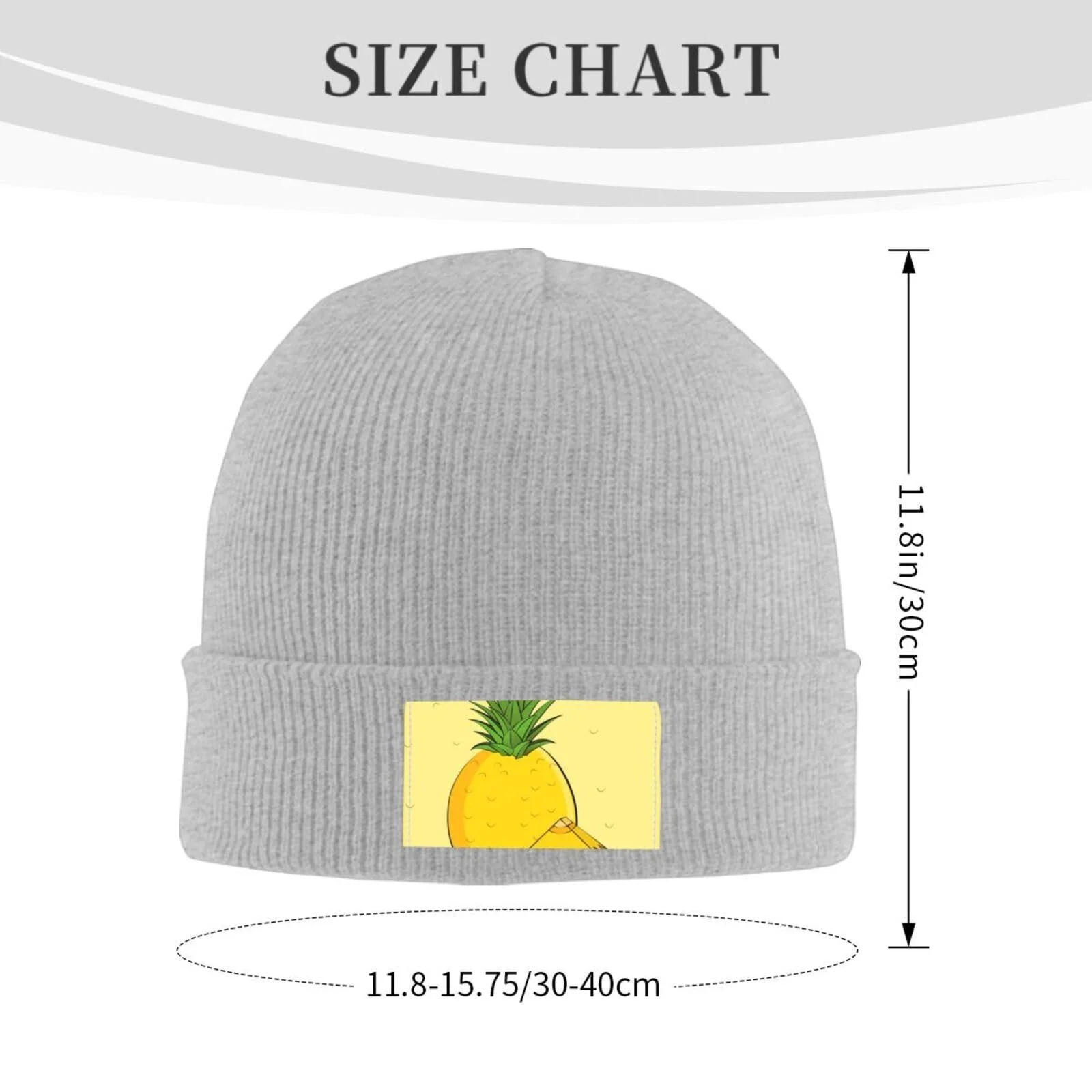 Вязана шапка BROLEO з мультяшним ананасом, м'яка, фото №1