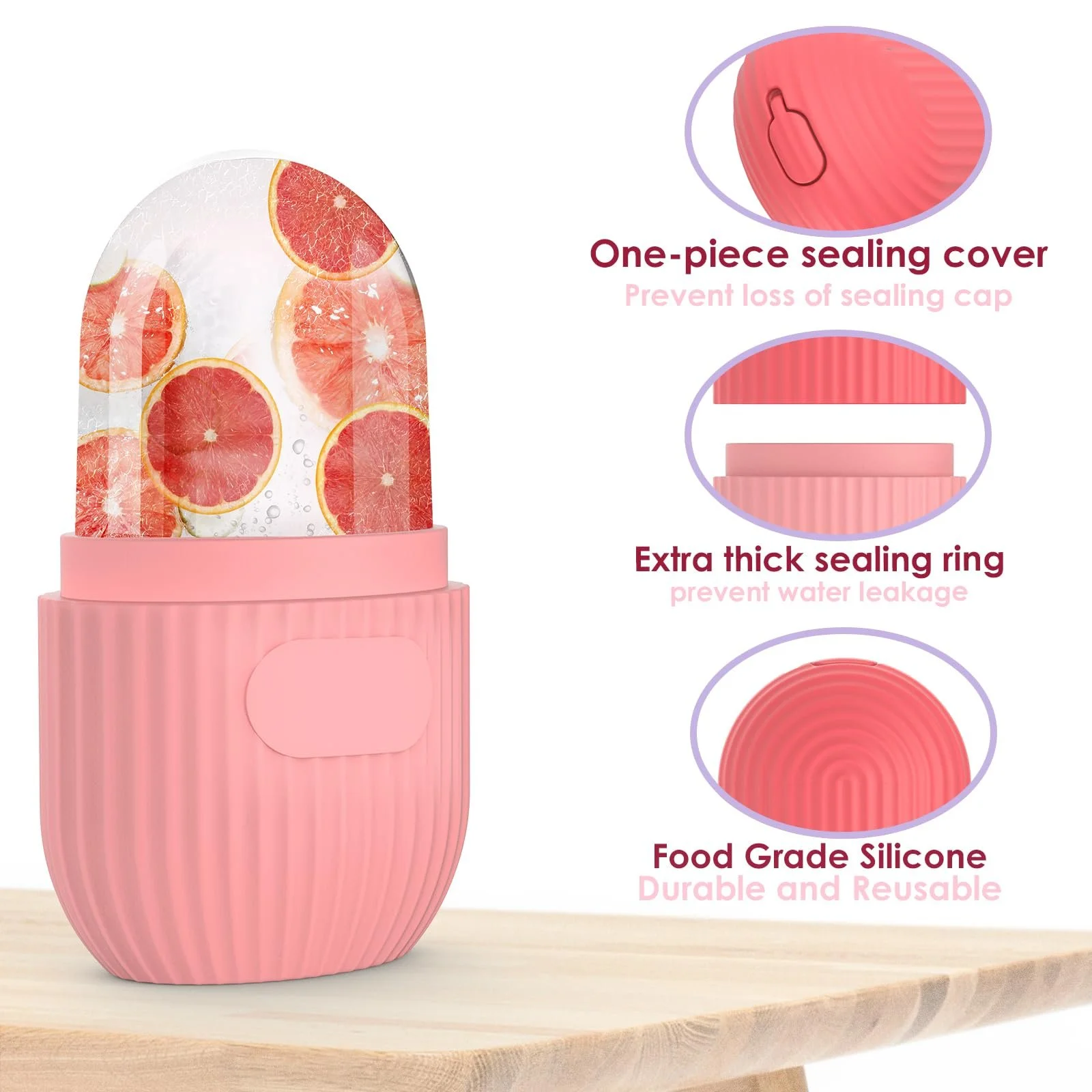 Ролик крижаний GeeRic для масажу обличчя, підтягування шкіри, проти старіння та зморшок, фото №5