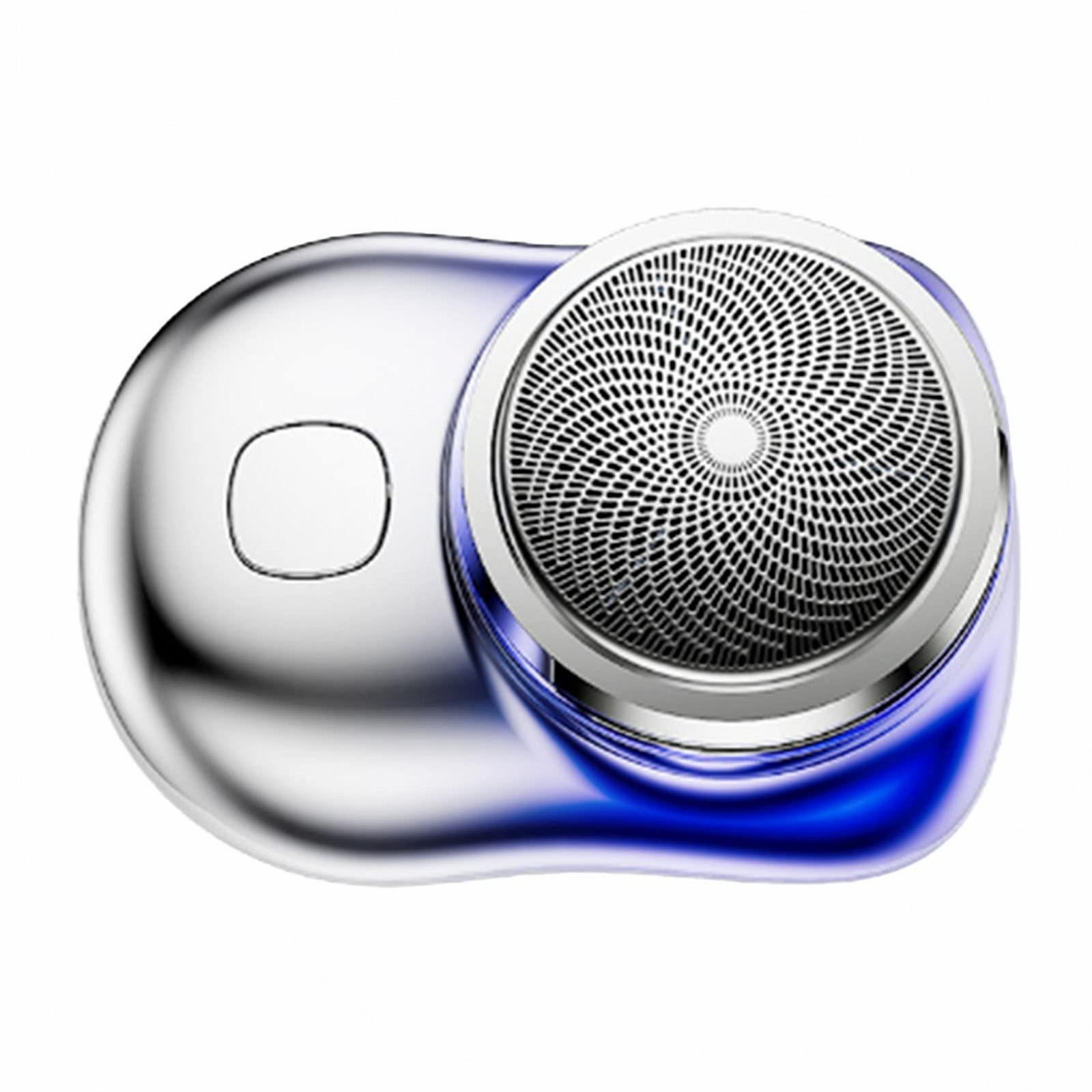 Триммер для бороди Mini Electric Rotating Portable Компактний Перезаряджається Mini Pocket (Синій), фото №6