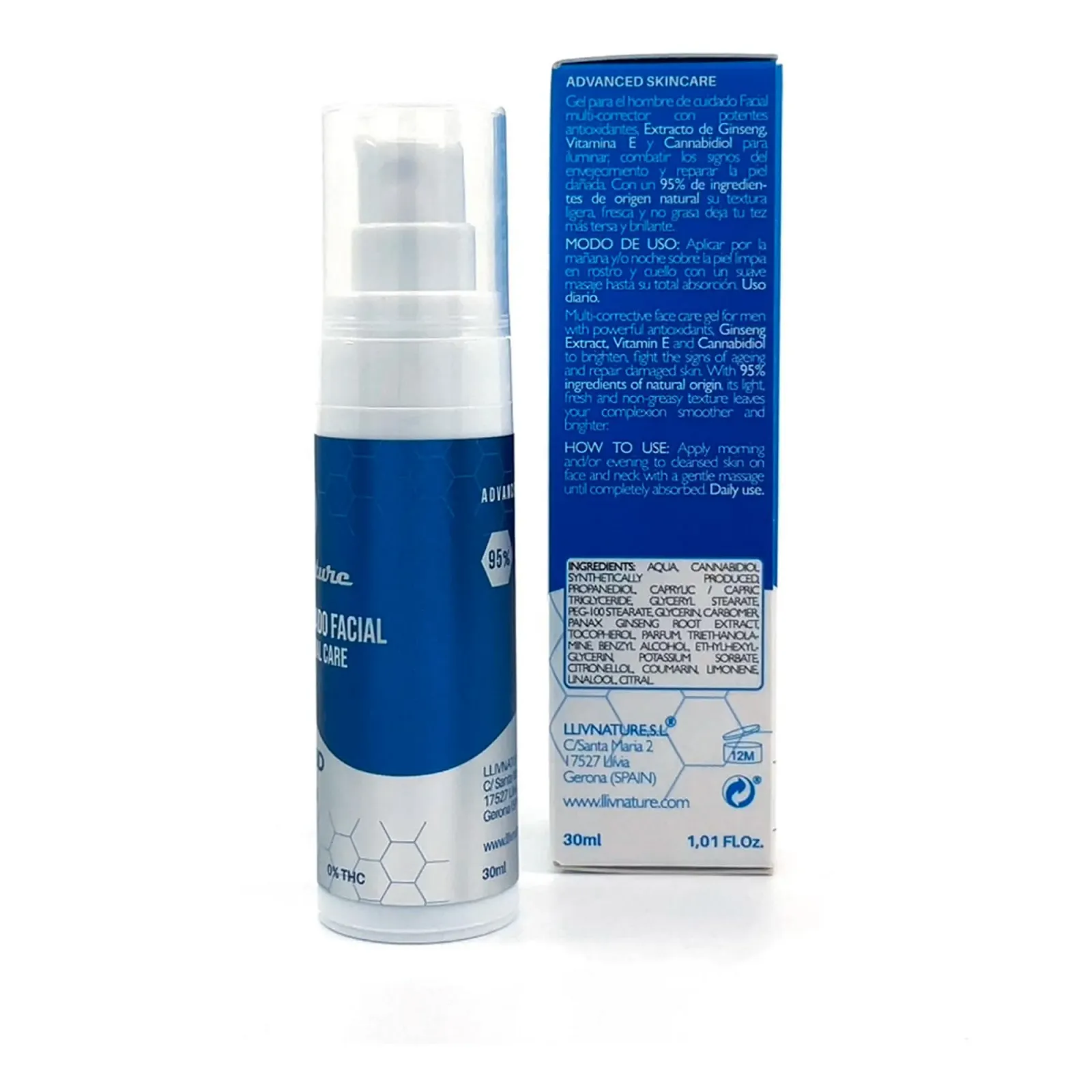 Крем для обличчя Ultra Face Repair відновлювальний 30 мл 900 мг CBD Ginseng Extract Vitamin E, фото №2