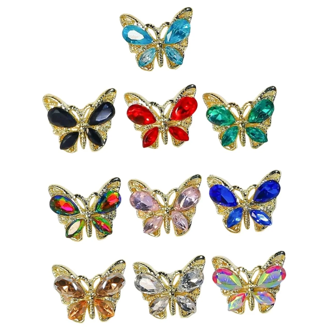 Підвіски для нігтів Healvian Набір. Метелик 3D, фото №4 Підвіски для нігтів Healvian Набір. Метелик 3D, фото №4