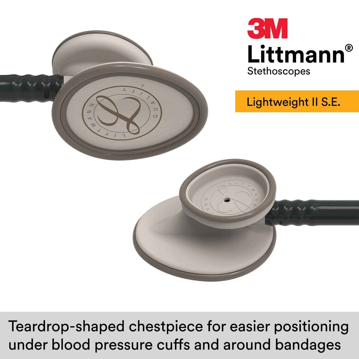 Стетоскоп 3M Littmann Lightweight II S.E. 71см Чорний, фото №6 Стетоскоп 3M Littmann Lightweight II S.E. 71см Чорний, фото №6
