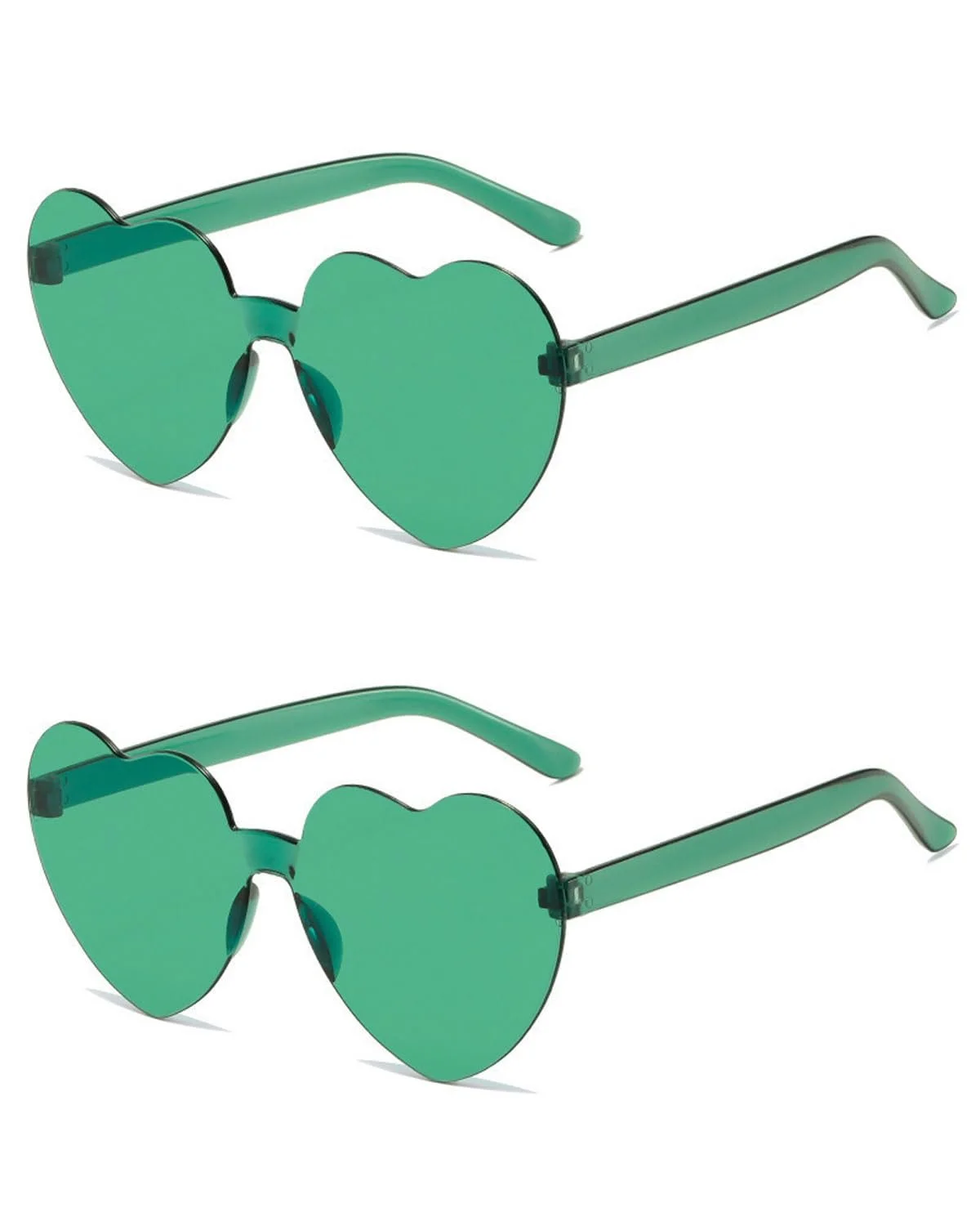 Солнцезащитные Очки Сердцеобразные QLEUIFT 2 Шт. для Женщин, фото №1